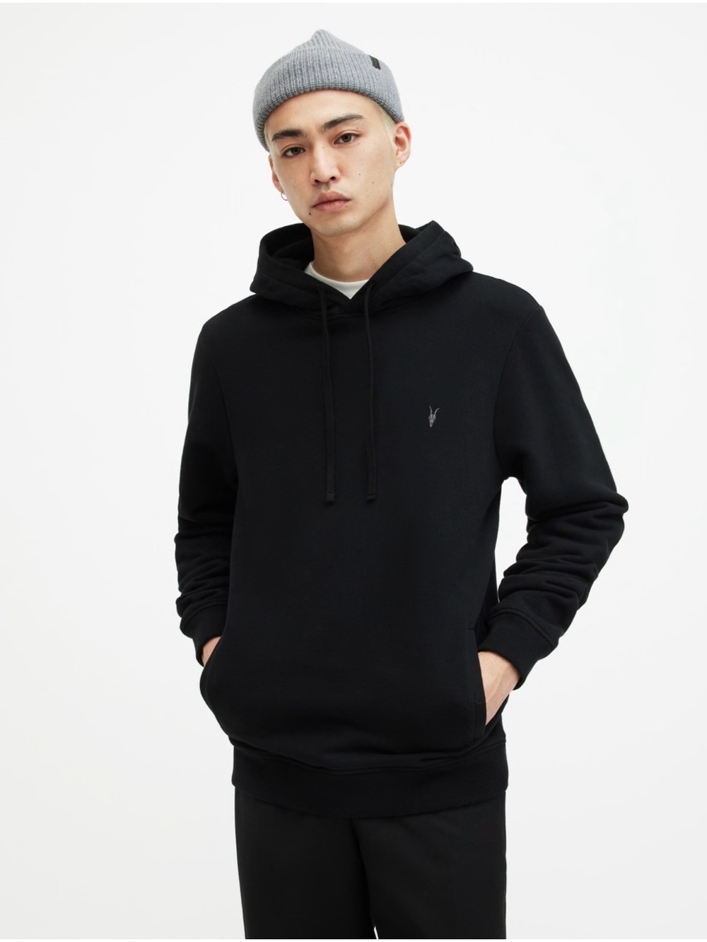 Allsaints Raven OTH Pullover Heavyweight Hoodie Size XXL Pullover Cotton Lounge